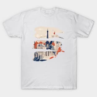 Paris Eiffel Tower France Travel T-Shirt